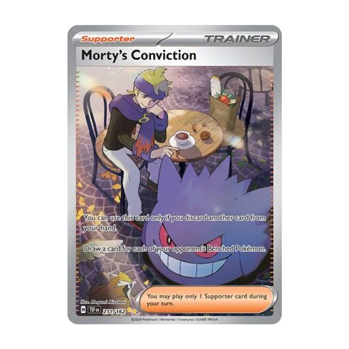 Morty's Conviction 211/162 - Scarlet & Violet - Temporal Forces - Special Illustration Rare