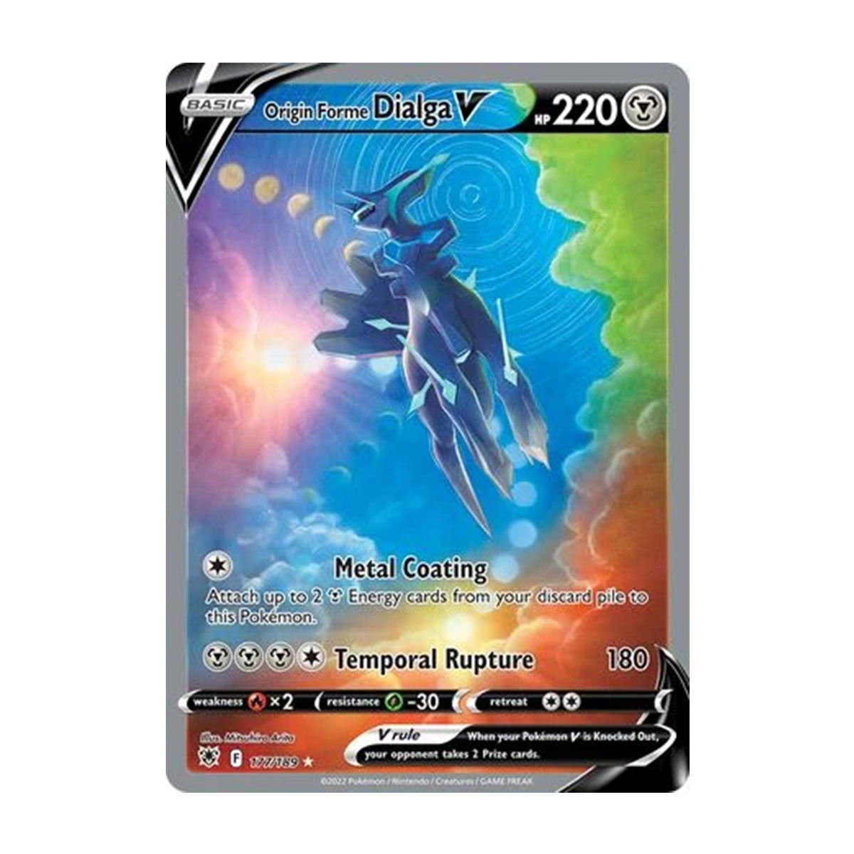 Origin Forme Dialga V 177/189 - Sword & Shield - Astral Radiance - Rare Ultra