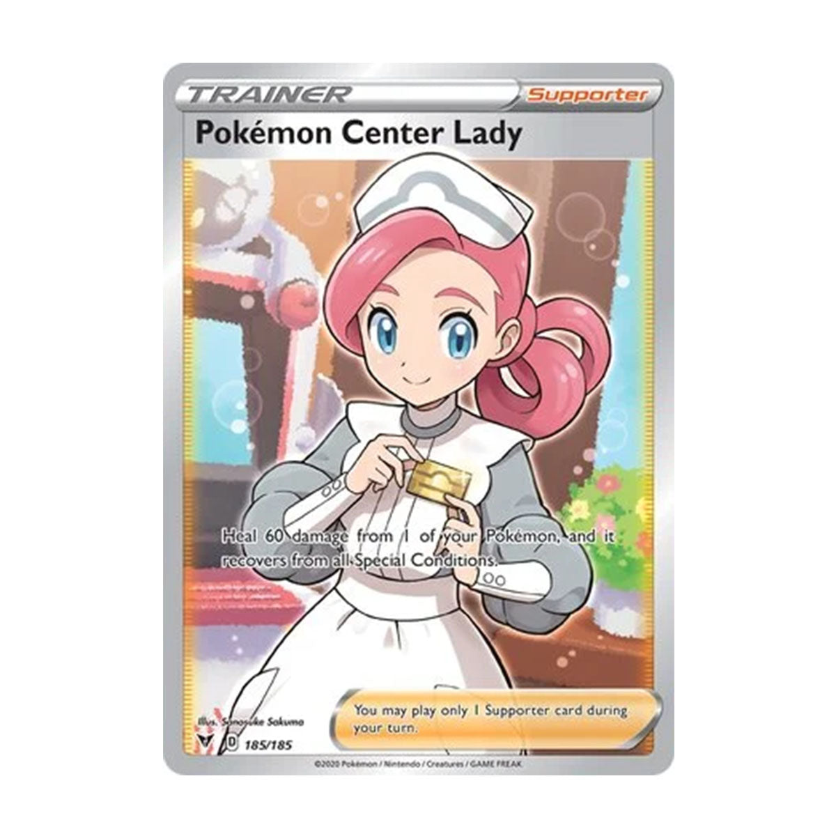 Pokémon Center Lady 185/185 - Sword & Shield - Vivid Voltage - Ultra Rare