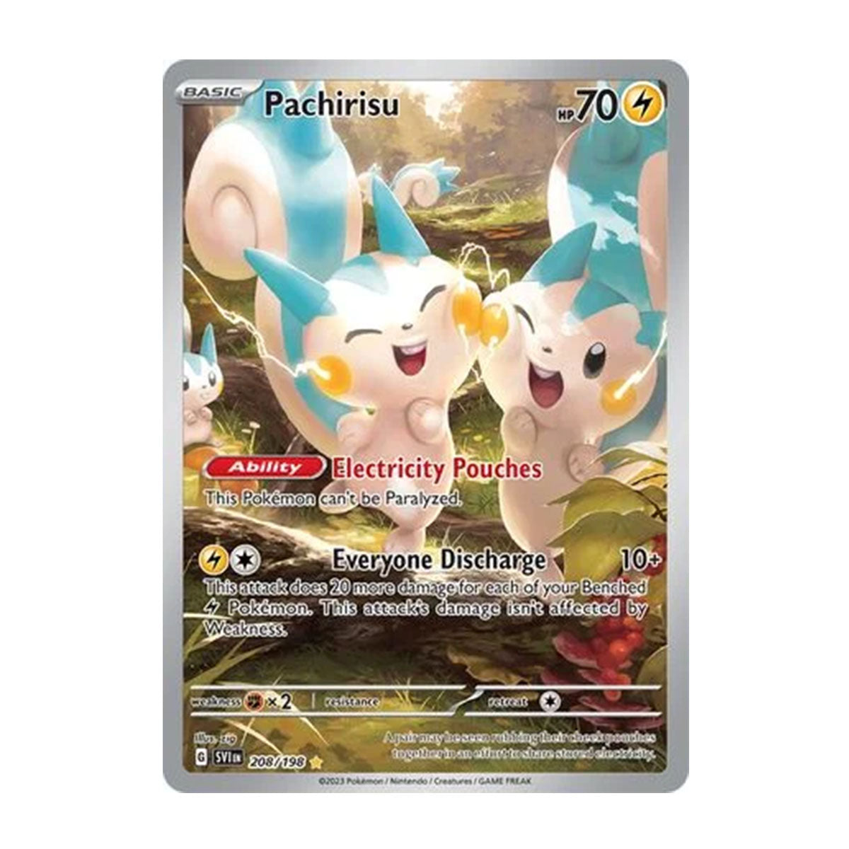 Pachirisu 208/198 - Scarlet & Violet - Base - Illustration Rare
