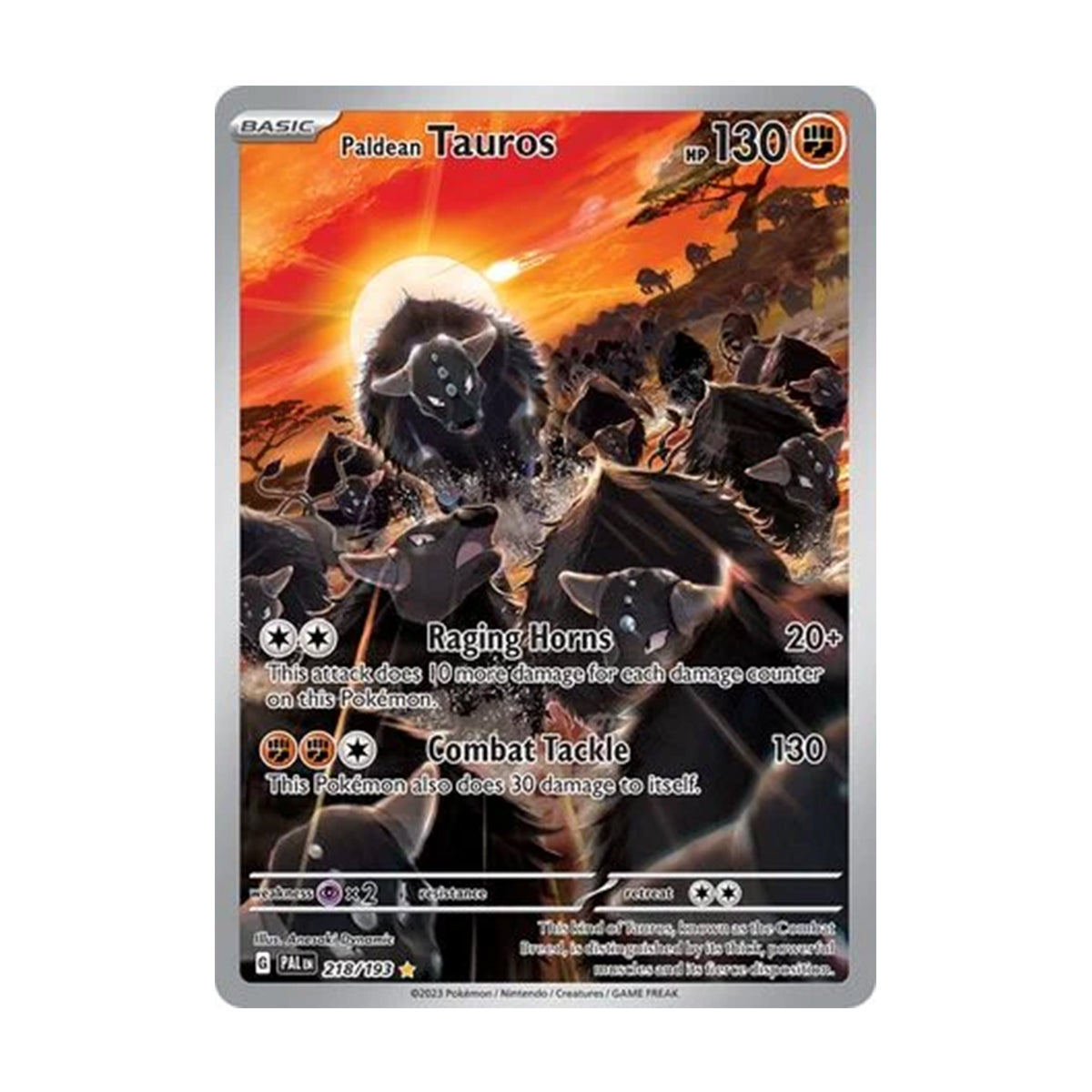 Paldean Tauros 218/193 - Scarlet & Violet - Paldea Evolved - Illustration Rare
