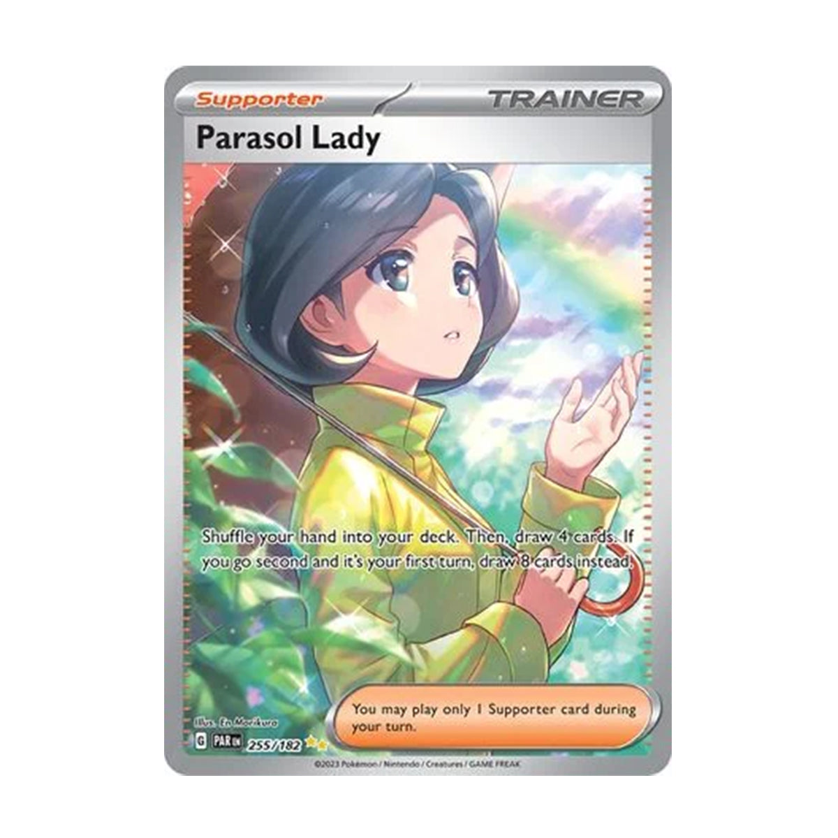 Parasol Lady 255/182 - Scarlet & Violet - Paradox Rift - Special Illustration Rare