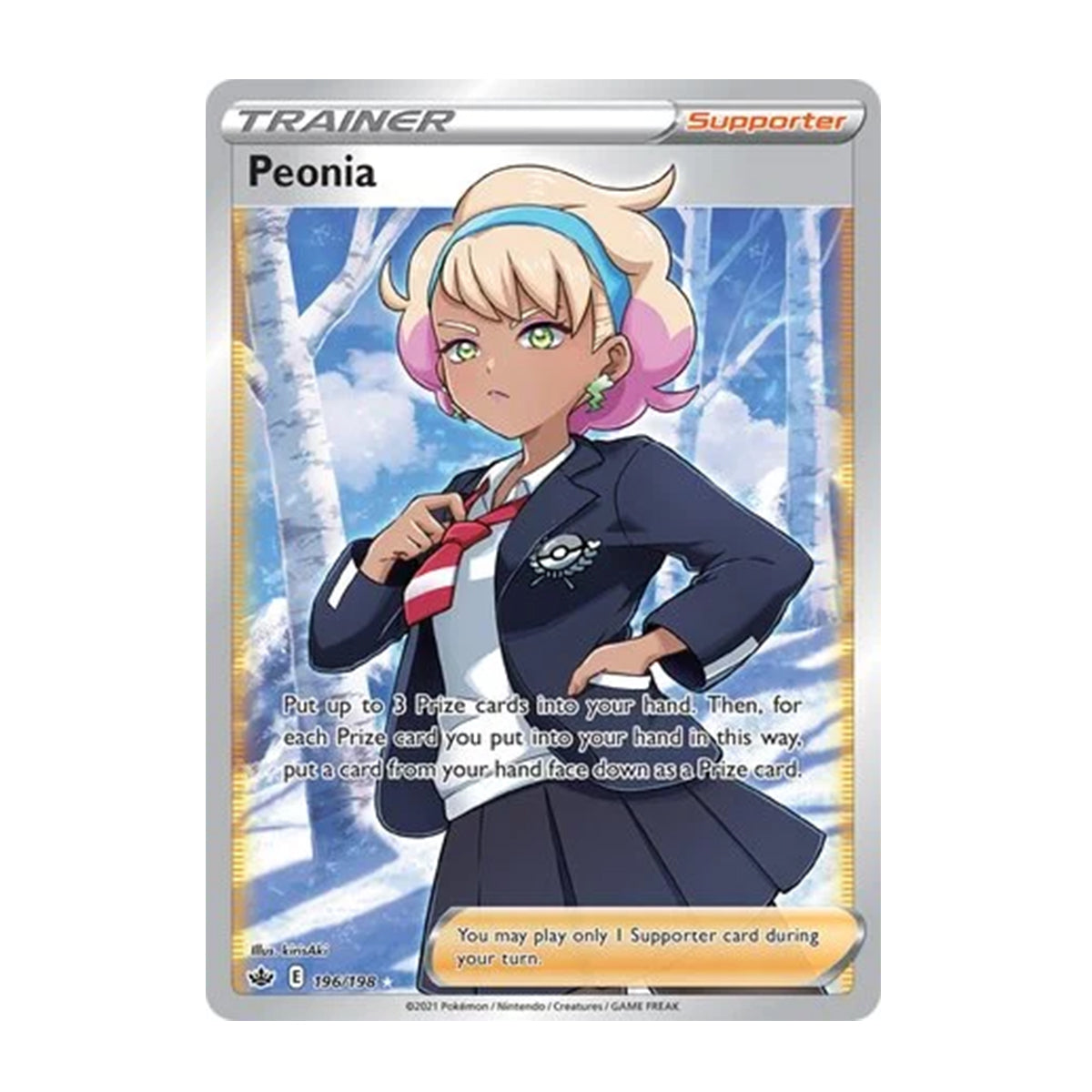 Peonia 196/198 - Sword & Shield - Chilling Reign - Ultra Rare