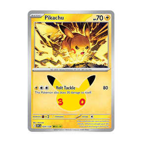 Pikachu 024/128 (02/30) - Mega Evolution - 30th Celebration - Pikachu Rare - JET Cards