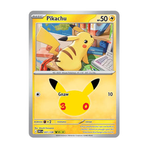 Pikachu 031/128 (09/30) - Mega Evolution - 30th Celebration - Pikachu Rare - JET Cards