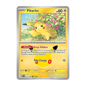 Pikachu 033/128 (11/30) - Mega Evolution - 30th Celebration - Pikachu Rare - JET Cards