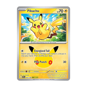 Pikachu 037/128 (15/30) - Mega Evolution - 30th Celebration - Pikachu Rare - JET Cards