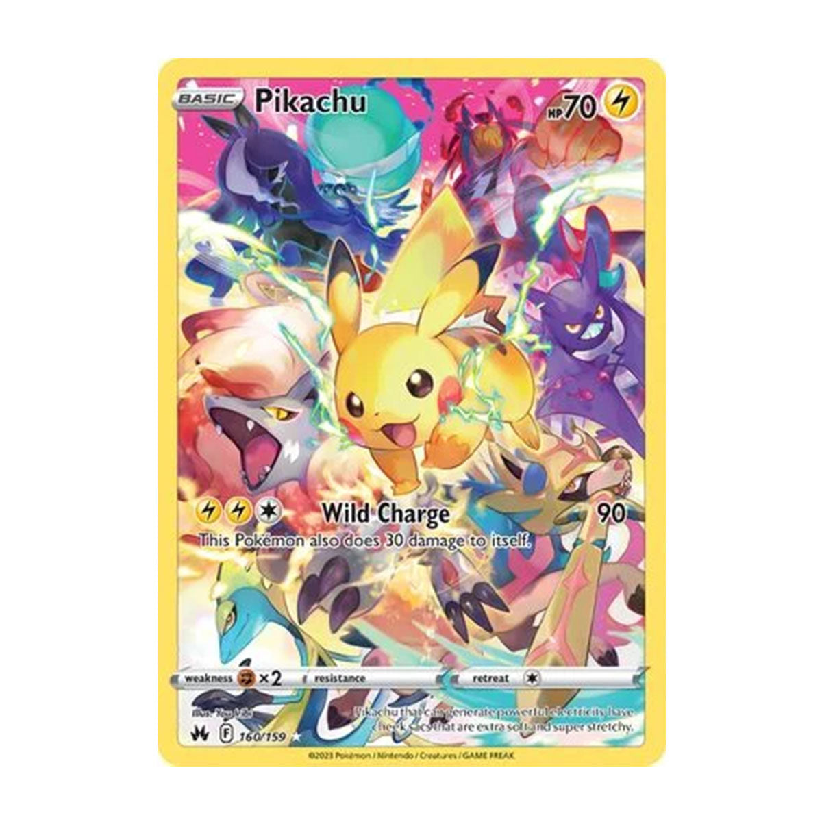 Pikachu 160/159 - Sword & Shield - Crown Zenith - Rare Secret