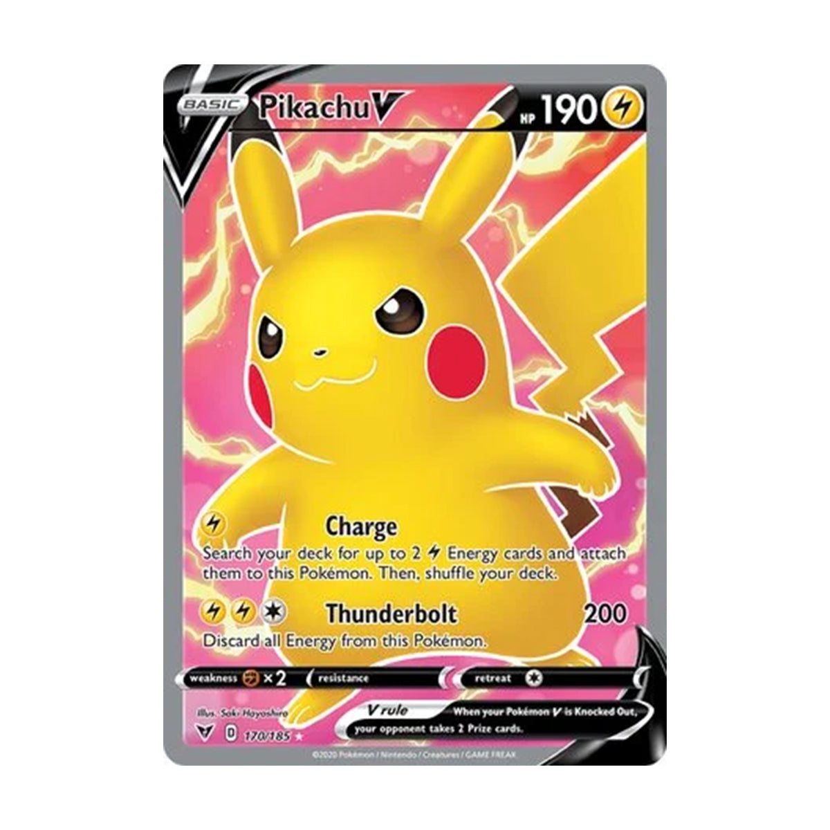 Pikachu V 170/185 - Sword & Shield - Vivid Voltage - Rare Ultra