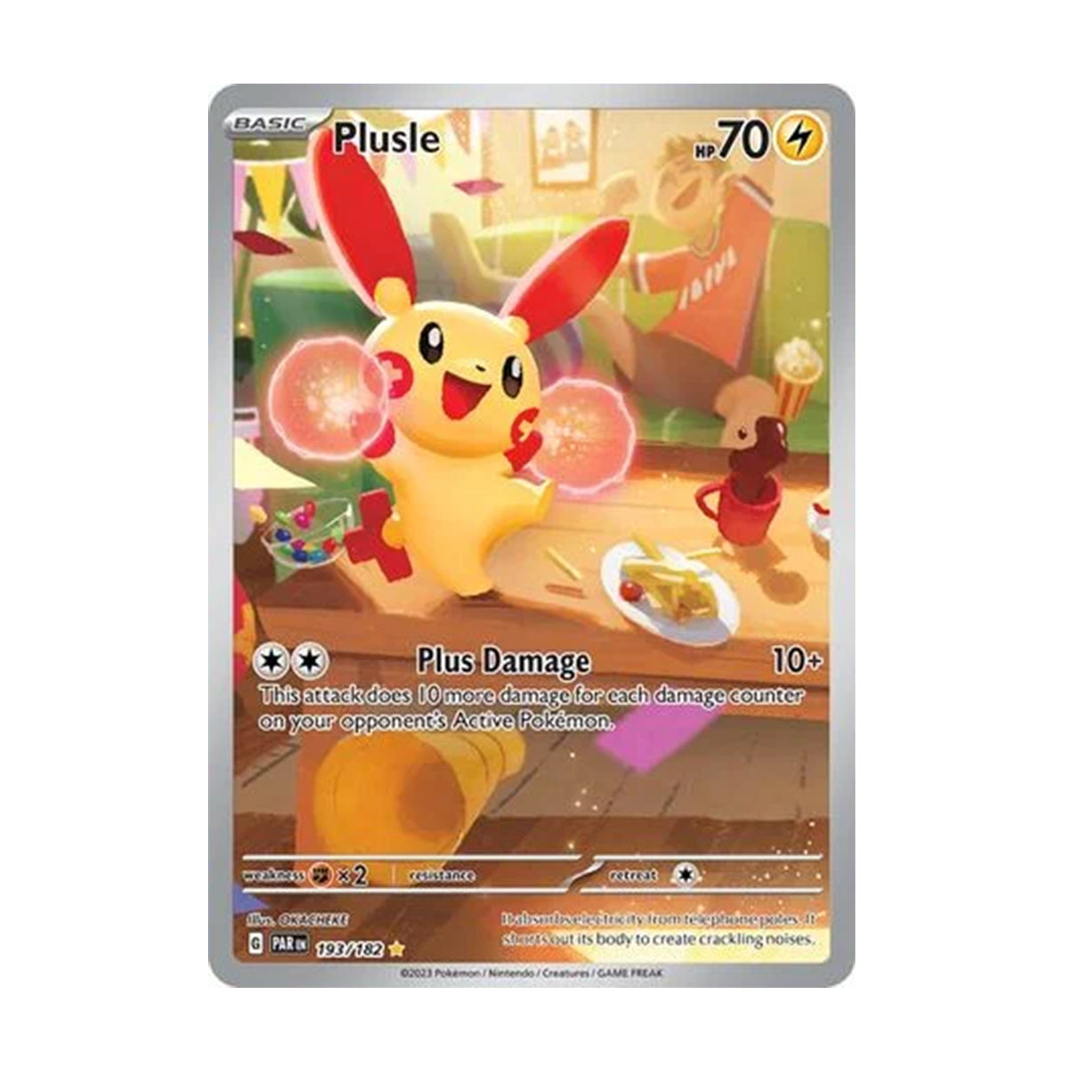 Plusle 193/182 - Scarlet & Violet - Paradox Rift - Illustration Rare