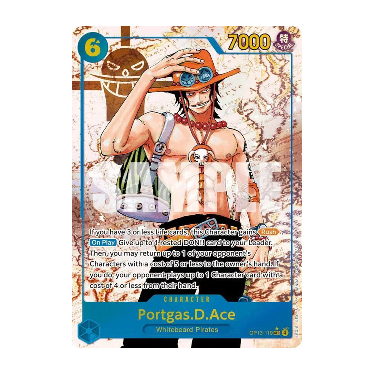 Portgas D. Ace OP13-119 - OP13 Carrying on His Will - Secret Rare - Alternate Art
