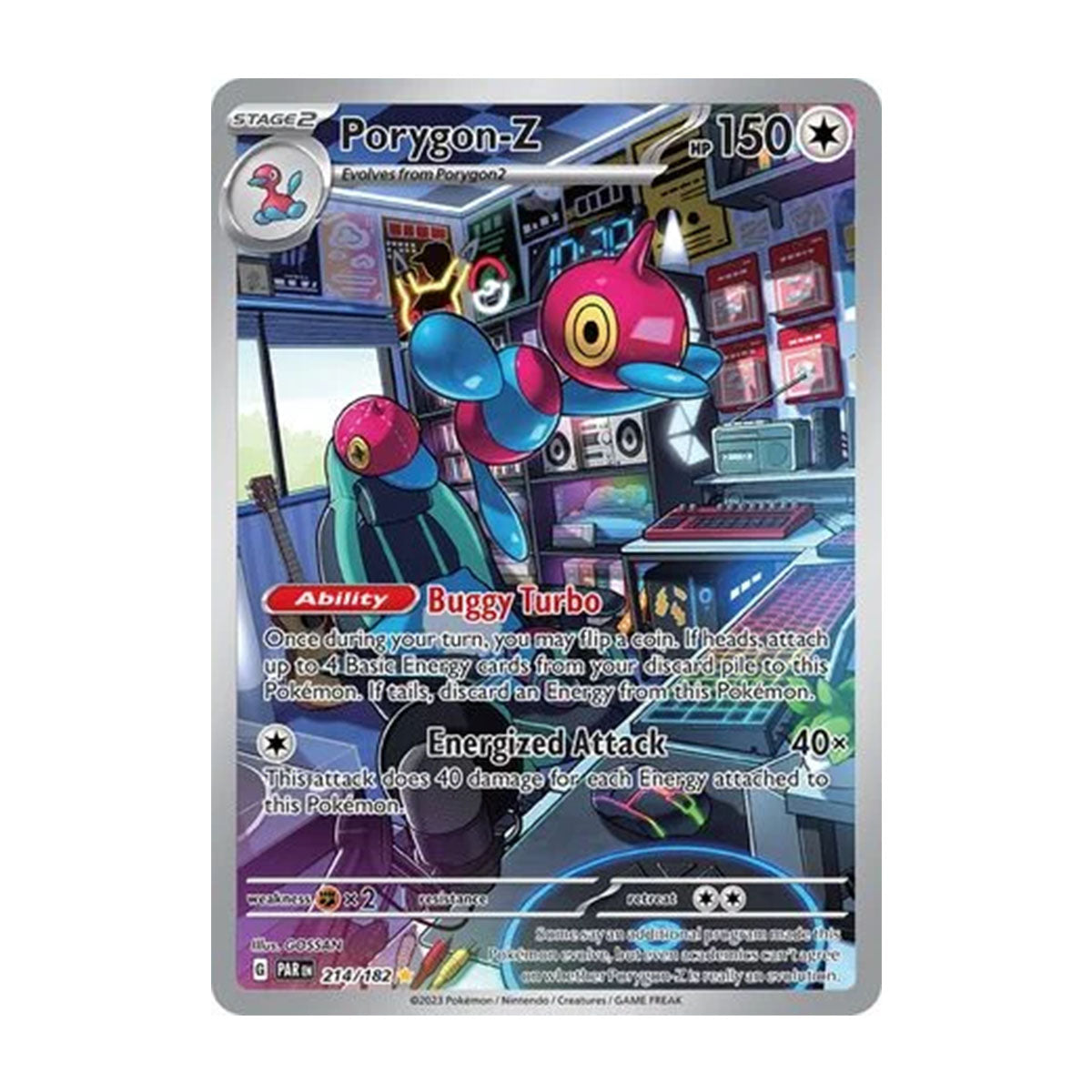 Porygon-Z 214/182 - Scarlet & Violet - Paradox Rift - Illustration Rare