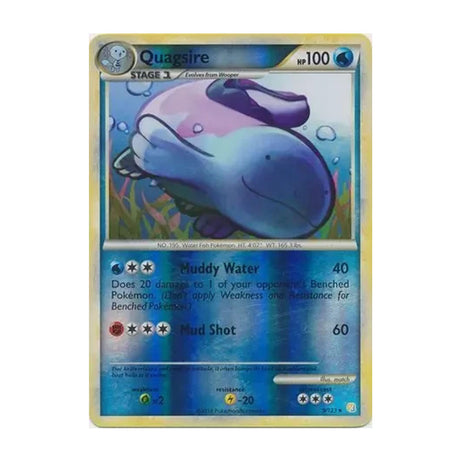Quagsire 9/123 - Heart Gold & Soul Silver - Base - Rare Holo - JET Cards