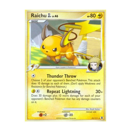Raichu GL Lv. 46 31/111 - Platinum - Rising Rivals - Rare - JET Cards