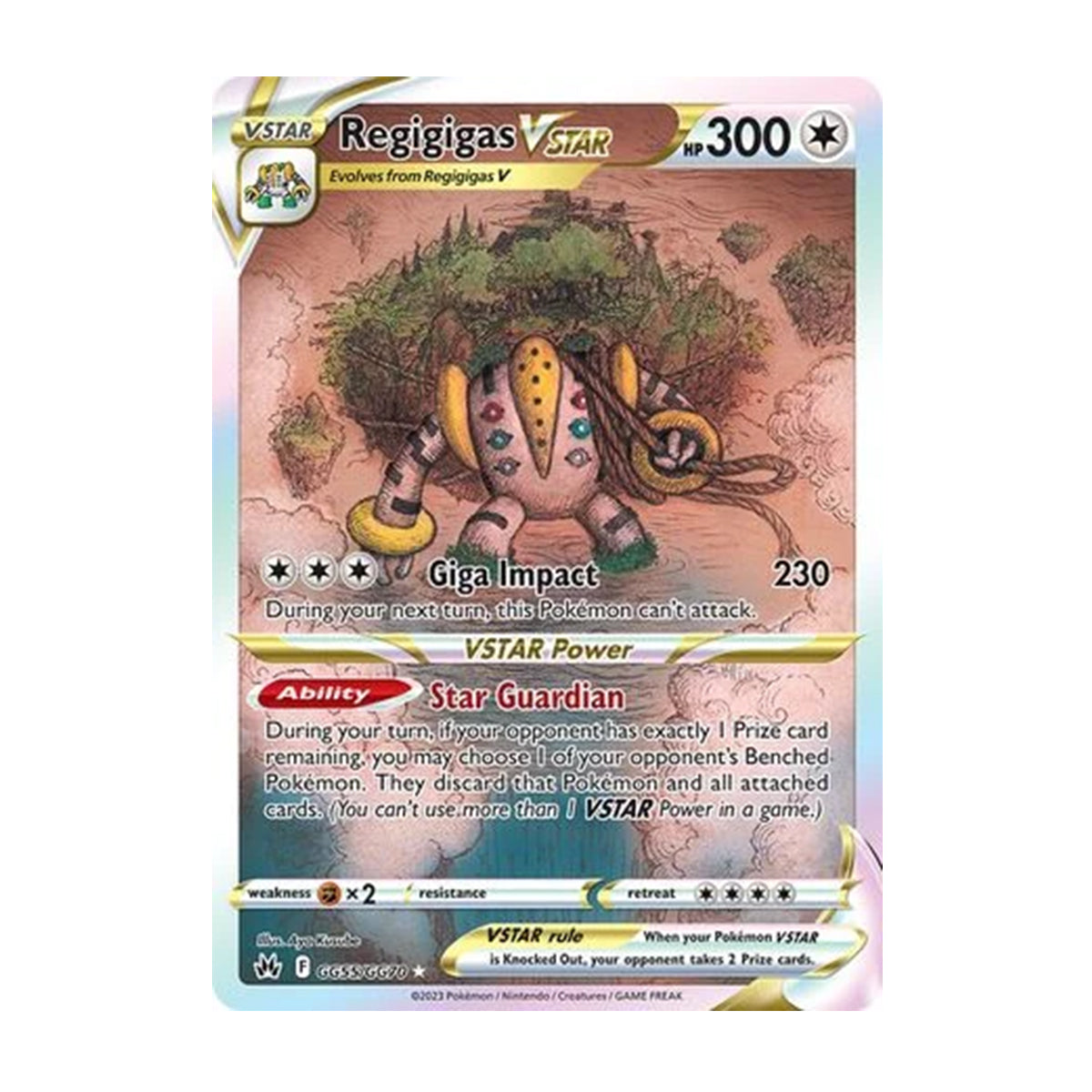 Regigigas VSTAR GG55/GG70 - Sword and Shield - Crown Zenith - Holo Rare VSTAR