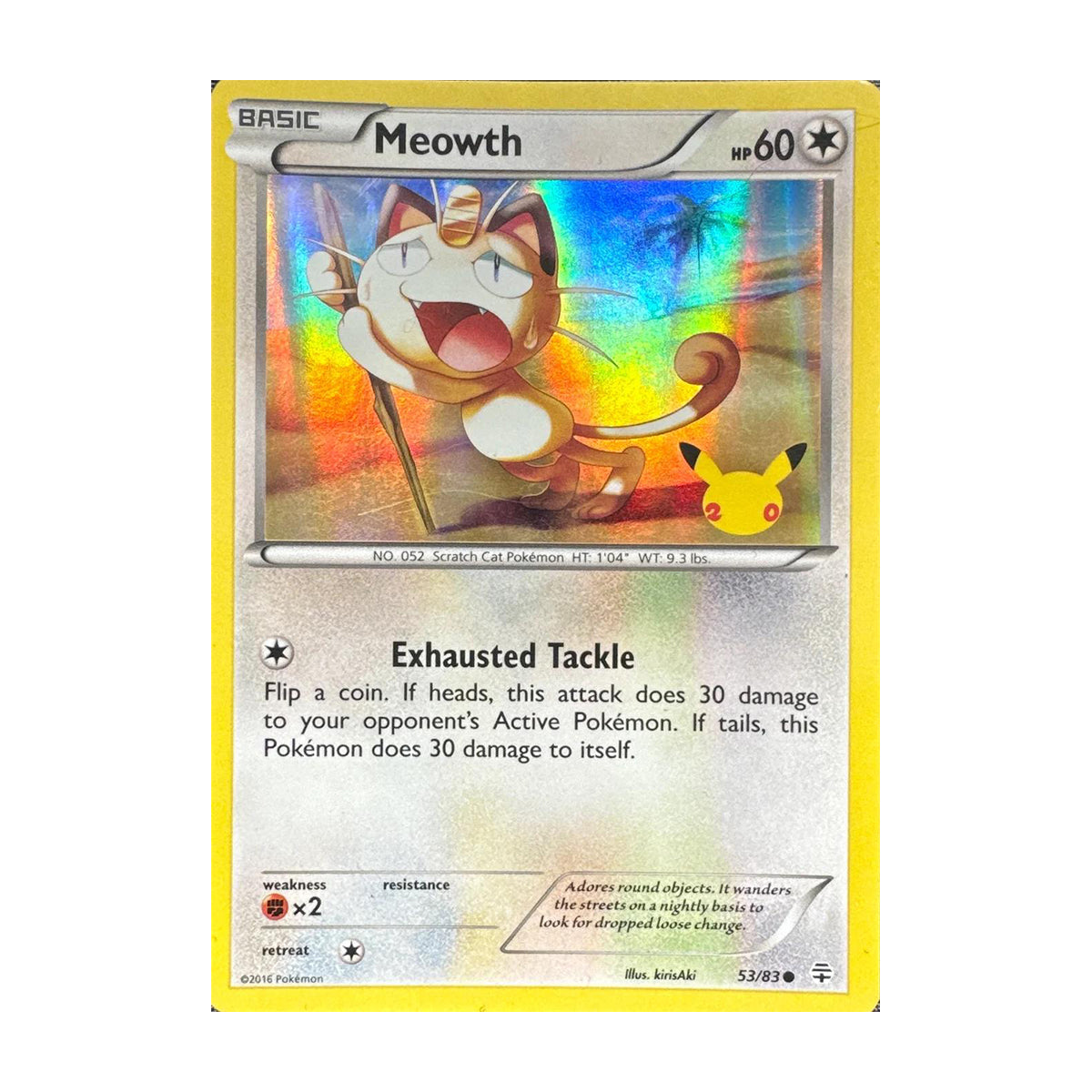 Meowth 53/83 - XY - Generations 20th Anniversary  - Common Sealed