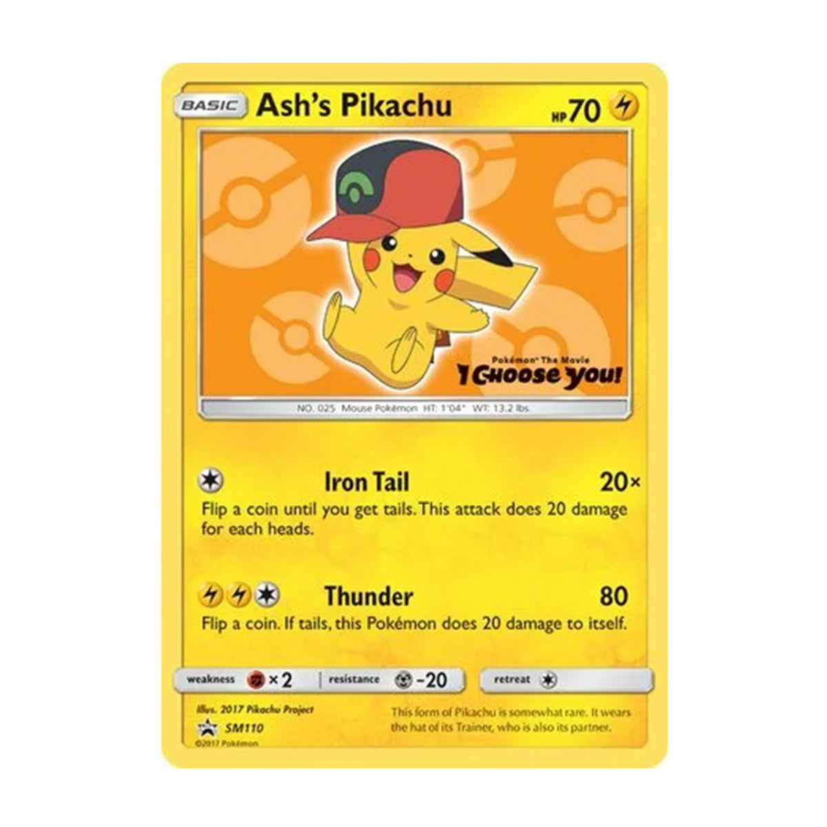 Ash's Pikachu SM110 - Sun & Moon - Promo