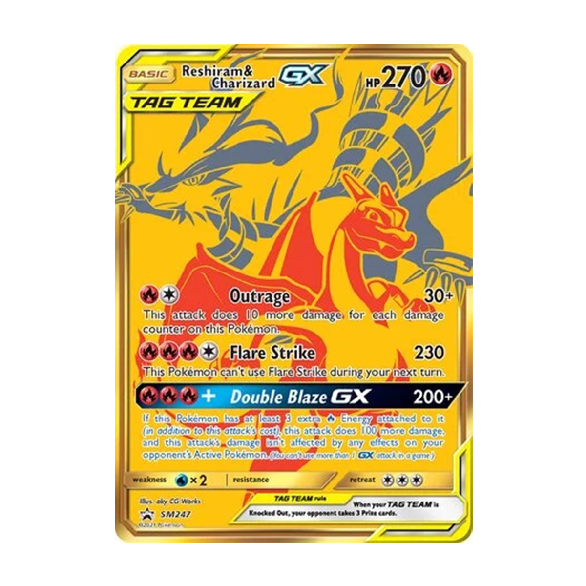 Reshiram & Charizard GX SM247 - Sun & Moon - Promo