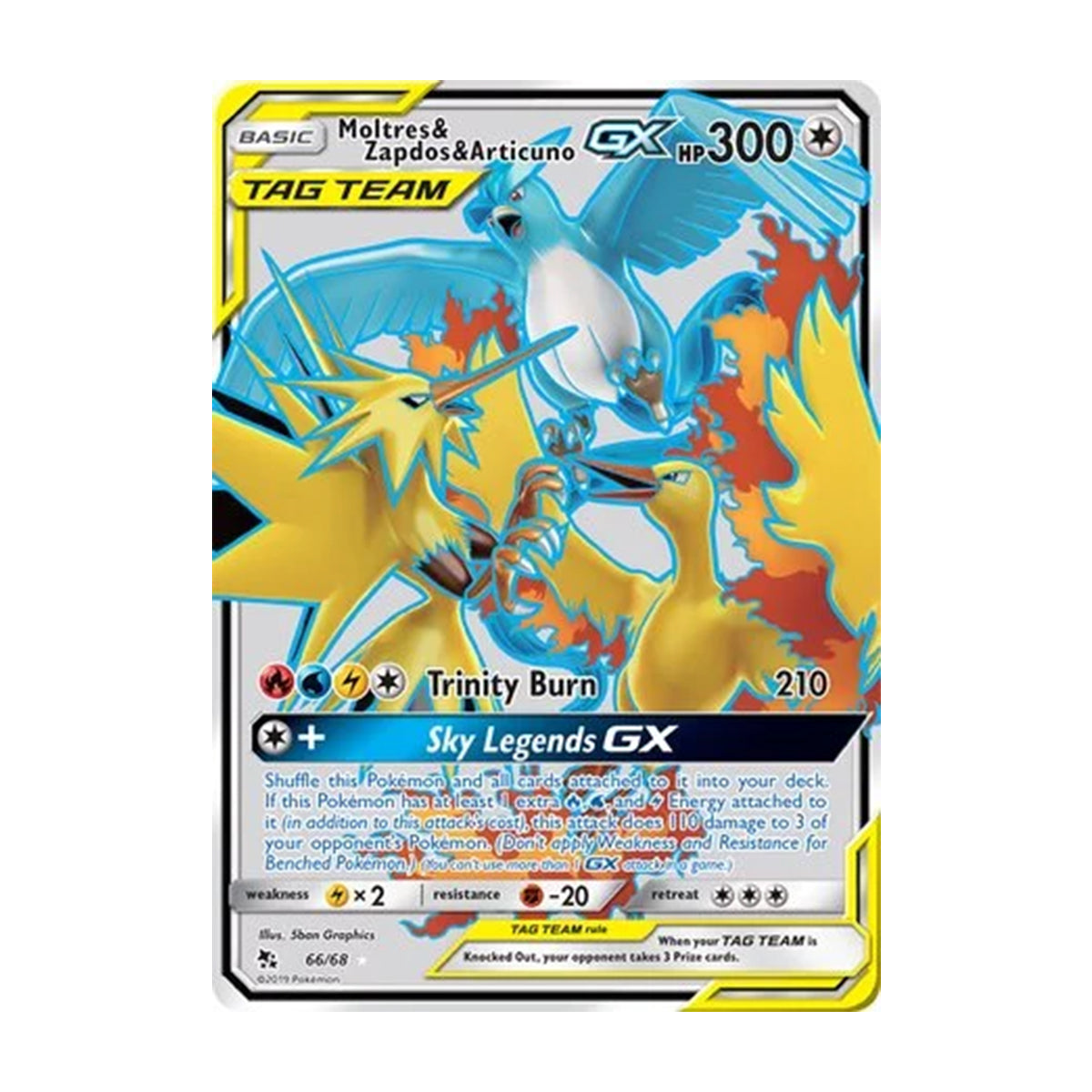 Moltres & Zapdos & Articuno GX 66/68 - Sword & Shield - Promo