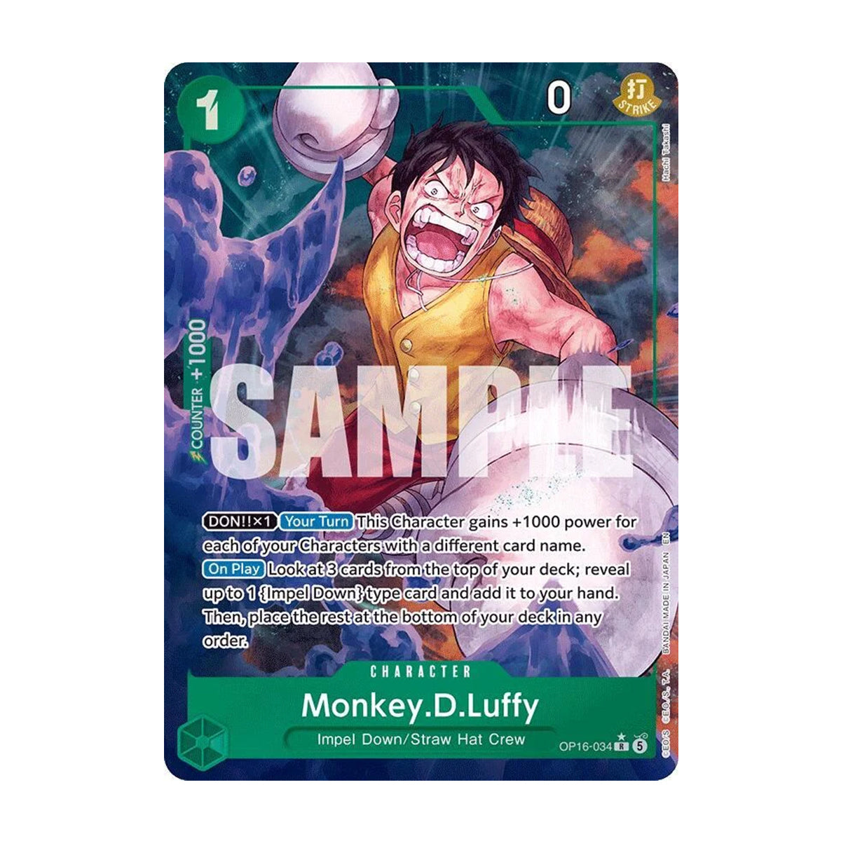 Monkey.D.Luffy OP16-034 - OP16 - The Time of Battle - Rare - Alternate Art