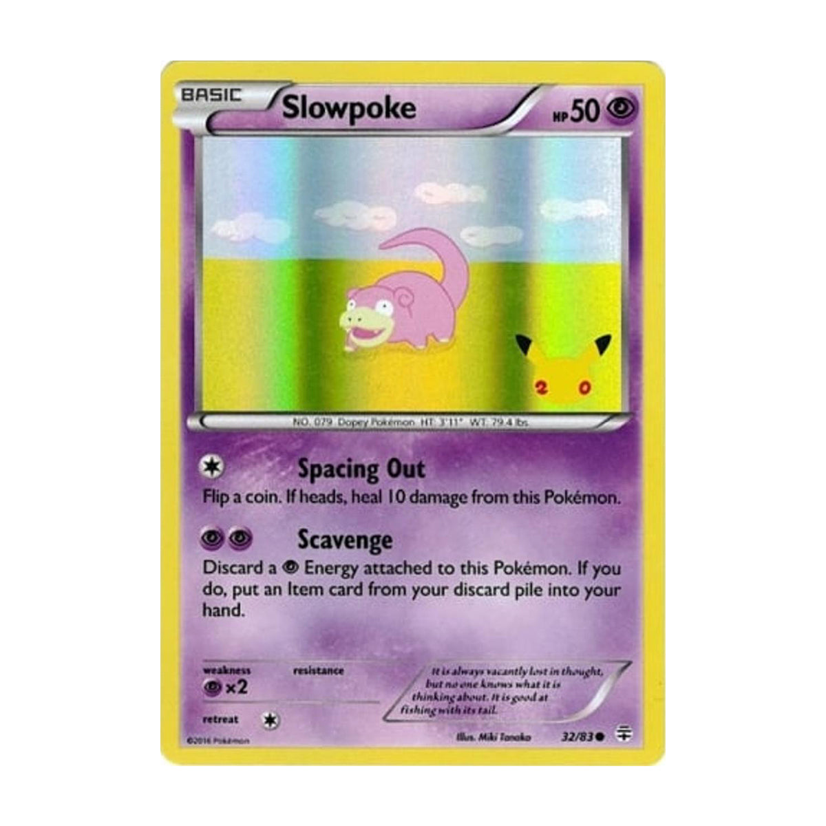 Slowpoke 32/83 - XY - Generations 20th Anniversary  - Common Sealed