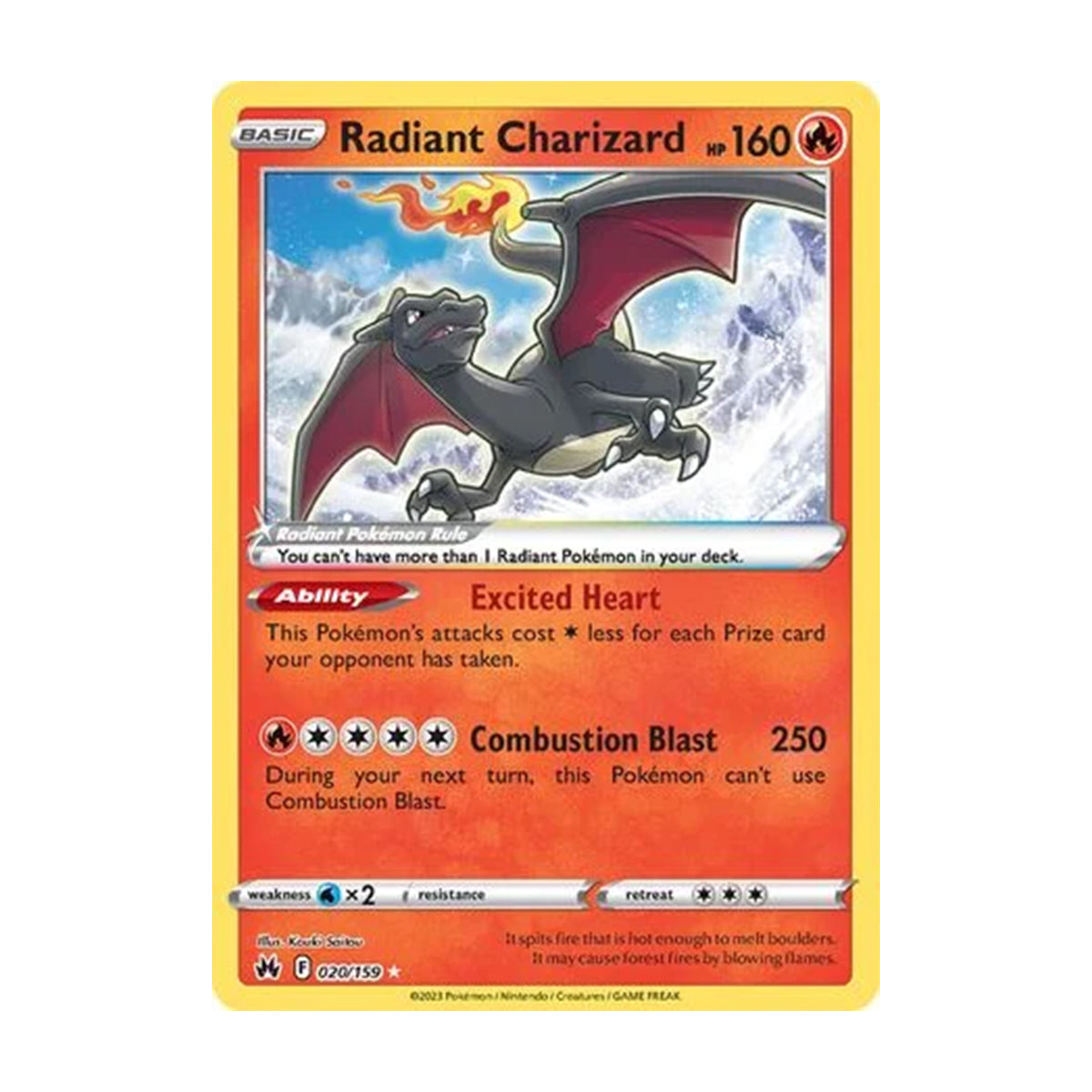 Radiant Charizard 020/159 - Sword & Shield - Crown Zenith - Radiant Rare