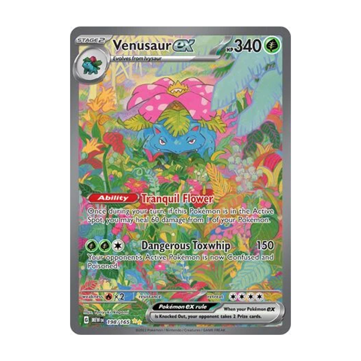 Venusaur EX 198/165 - Scarlet & Violet - 151 - Special Illustration Rare