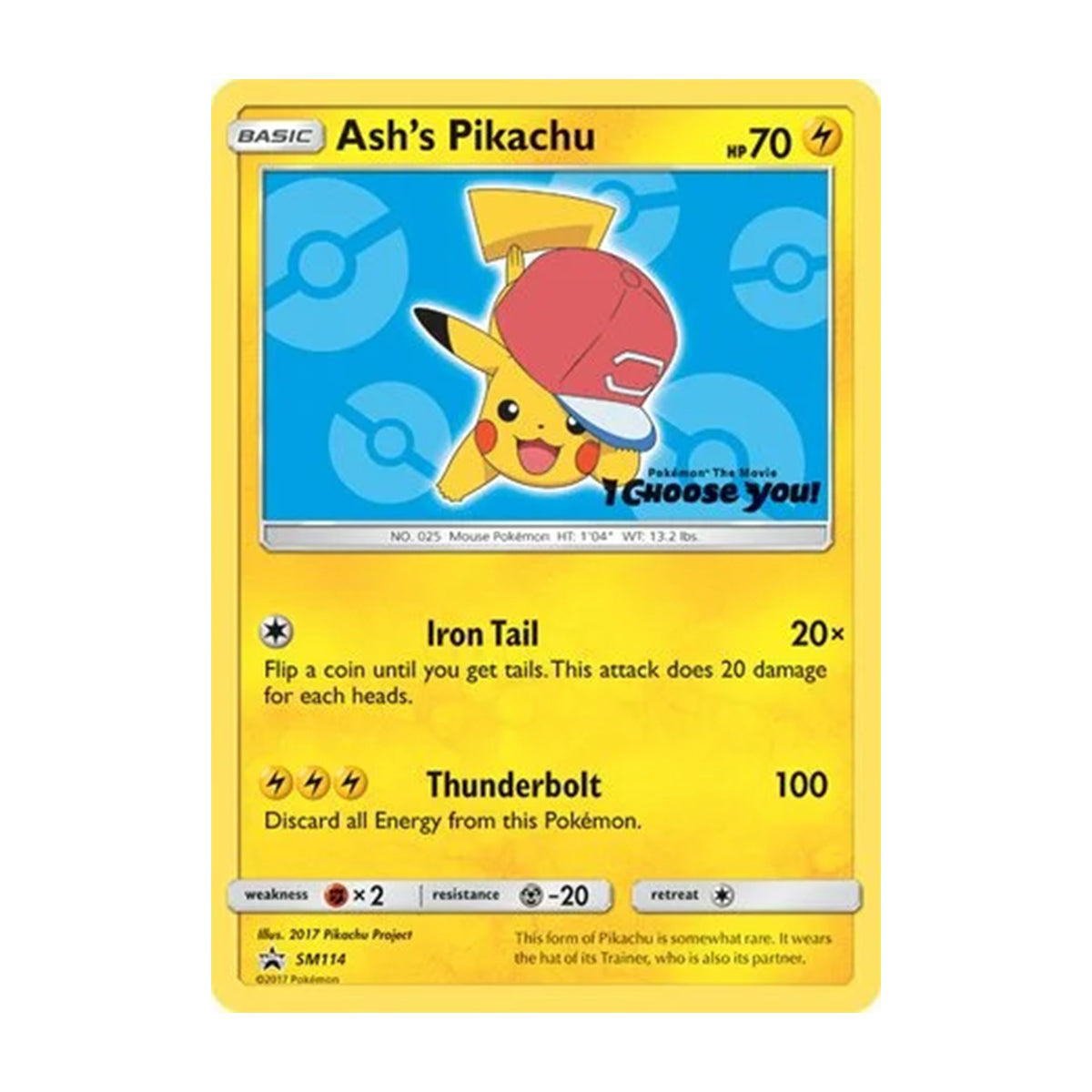 Ash's Pikachu SM114 - Sun & Moon - Promo