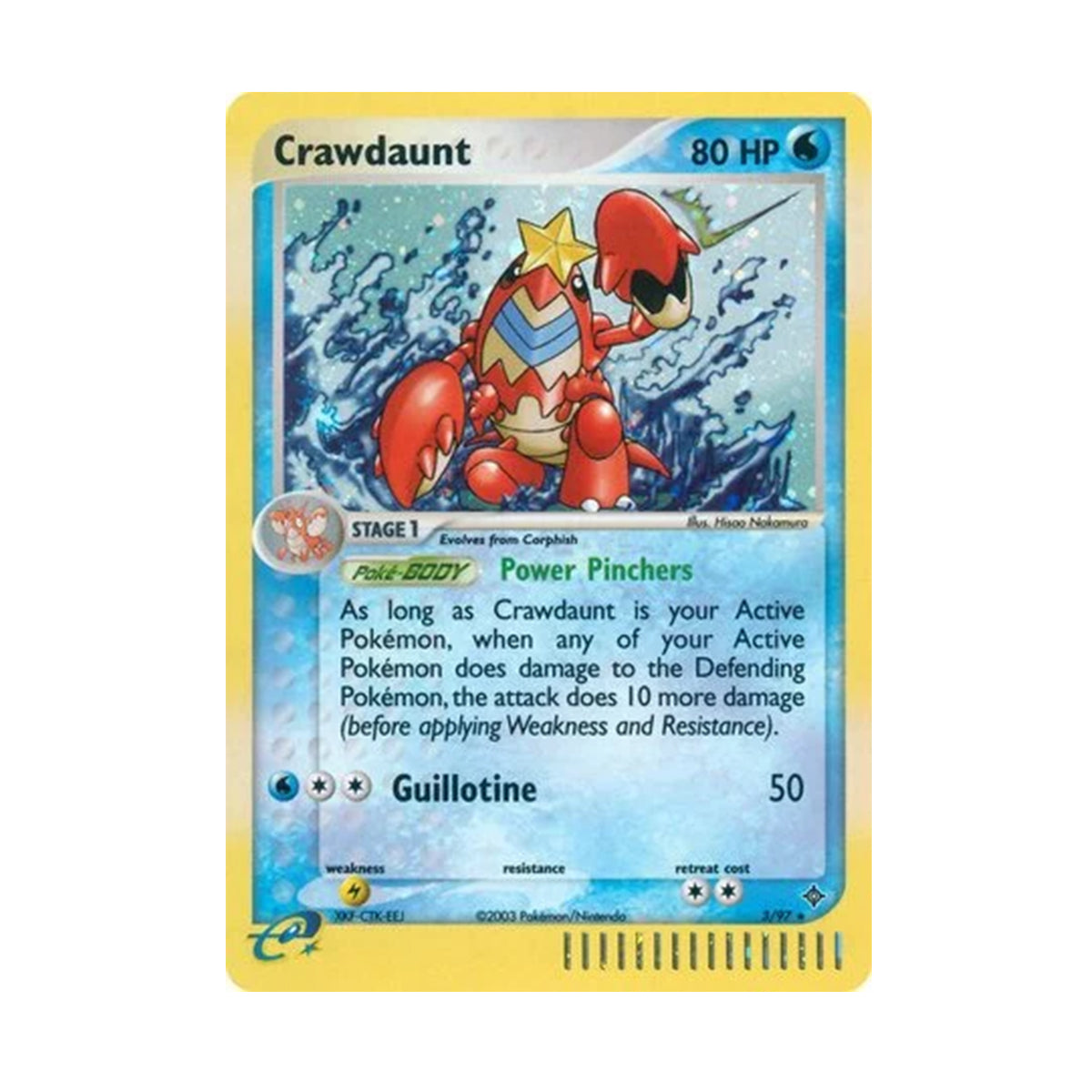 Crawdaunt 3/97  - EX Dragon - Holo Rare