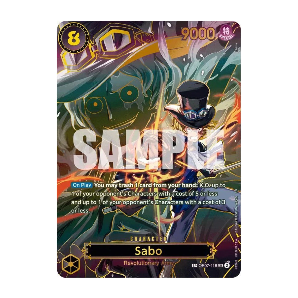 Sabo OP07-118 - OP13 Carrying on His Will - Secret Rare - Alternate Art - Super Parallel