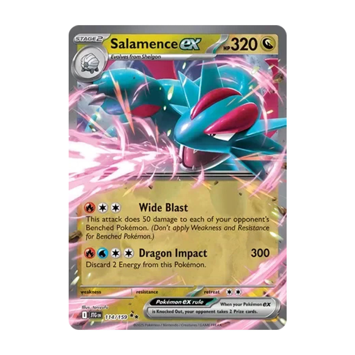 Salamence EX 114/159 - Scarlet & Violet - Journey Together - Double Rare - JET Cards