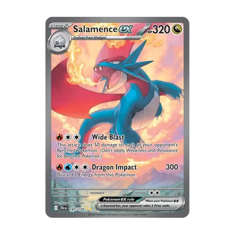 Salamence EX 187/159 - Scarlet & Violet - Journey Together - Special Illustration Rare - JET Cards
