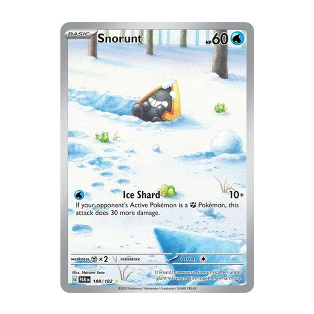 Snorunt 188/182 - Scarlet & Violet - Paradox Rift - Illustration Rare