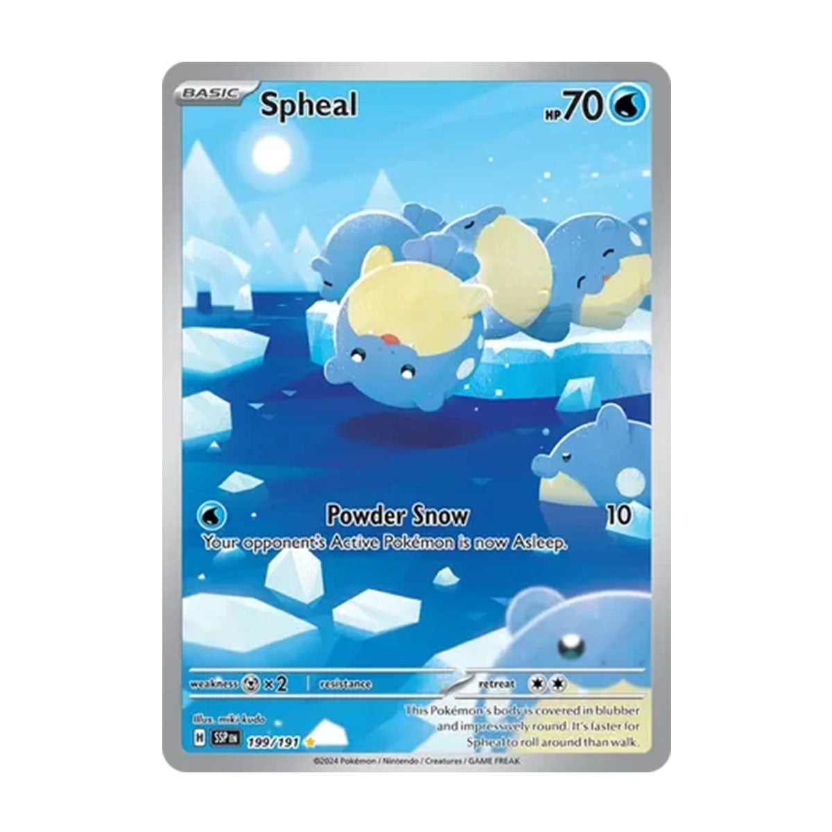 Spheal 199/191 - Scarlet & Violet - Surging Sparks - Illustration Rare