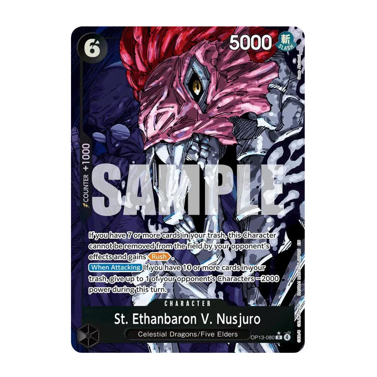St. Ethanbaron V. Nusjuro OP13-080 - OP13 Carrying on His Will - Rare - Alternate Art