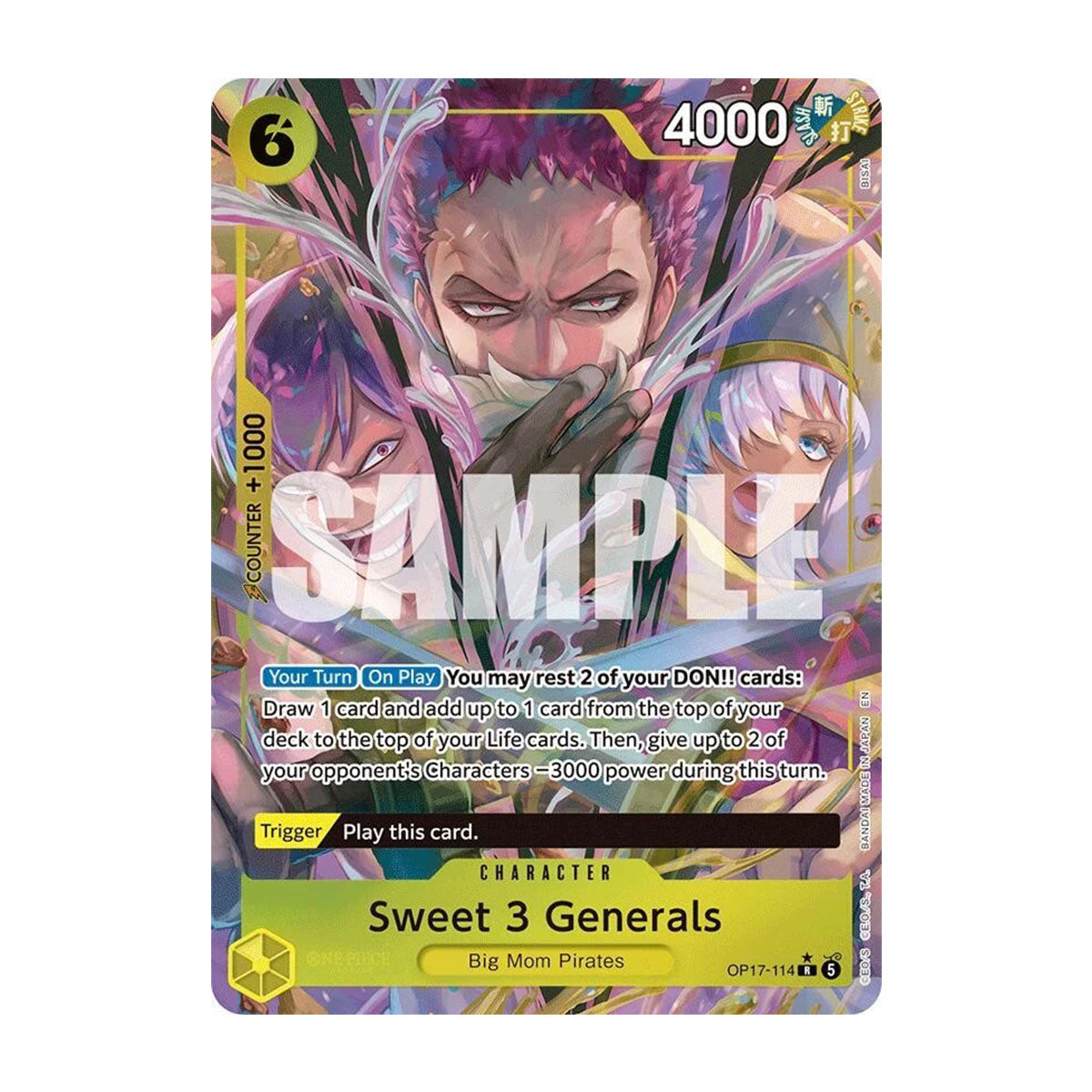 Sweet 3 Generals OP17-114 - OP17 - The World's Strongest Warriors - Alt Art