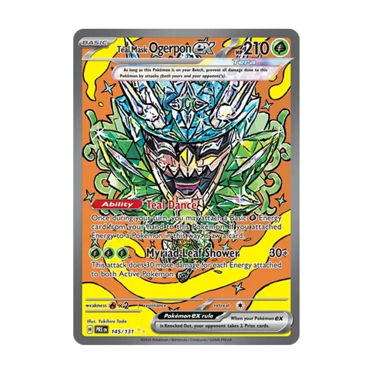 Teal Mask Ogerpon EX 145/131 - Scarlet & Violet - Prismatic Evolutions - Special Illustration Rare