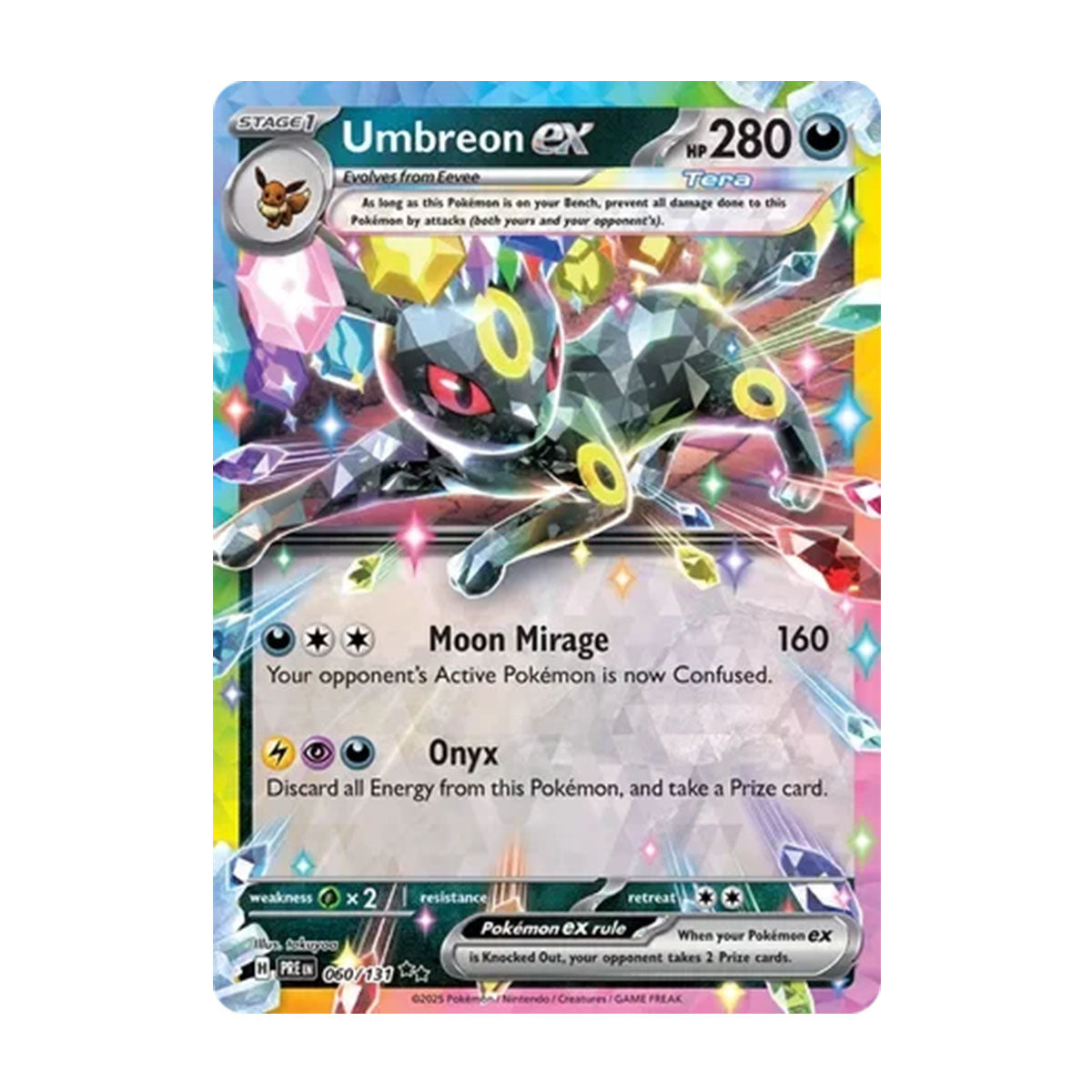 Umbreon EX 060/131 - Scarlet & Violet - Prismatic Evolutions - Double Rare