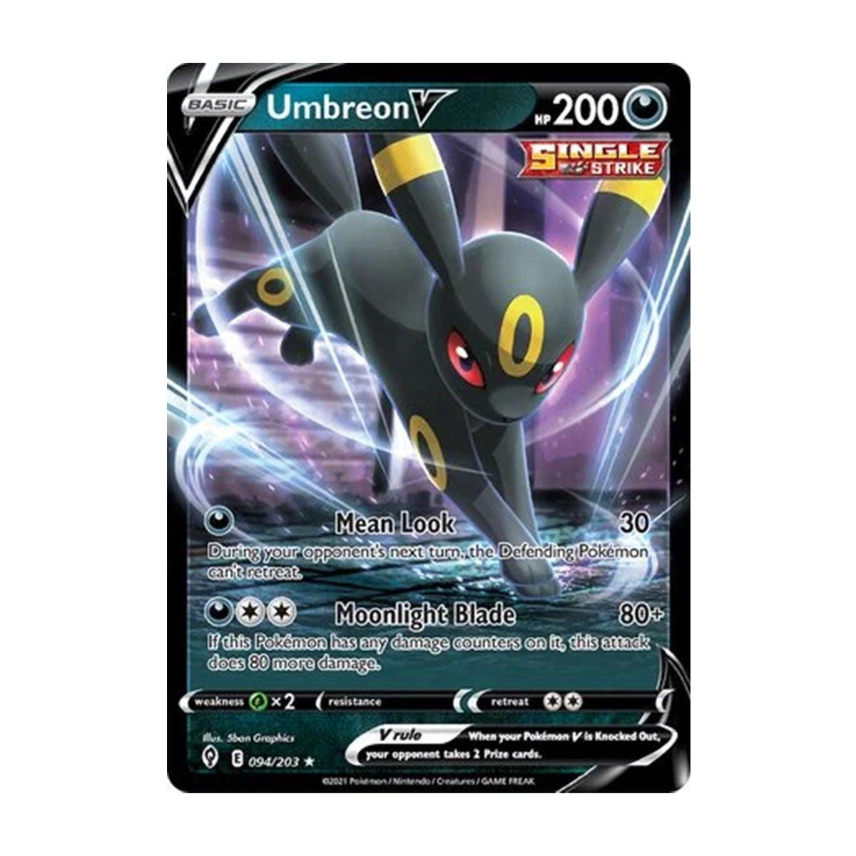 Umbreon V 094/203 - Sword & Shield - Evolving Skies - Holo Rare V