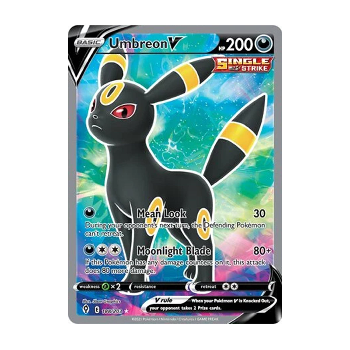 Umbreon V 188/203 - Sword & Shield - Evolving Skies - Rare Ultra
