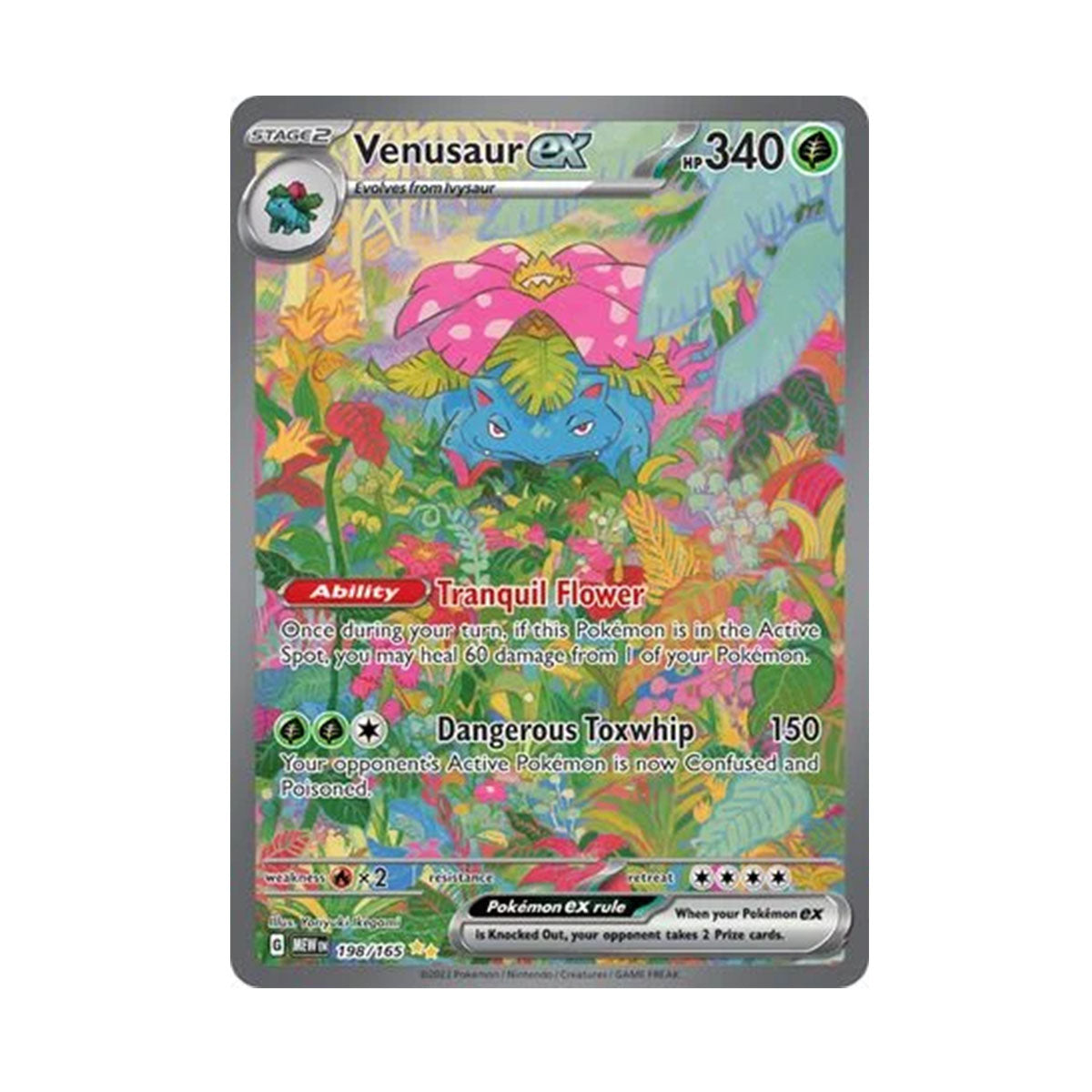 Venusaur EX 198/165 - Scarlet and Violet - 151 - Special Illustration Rare