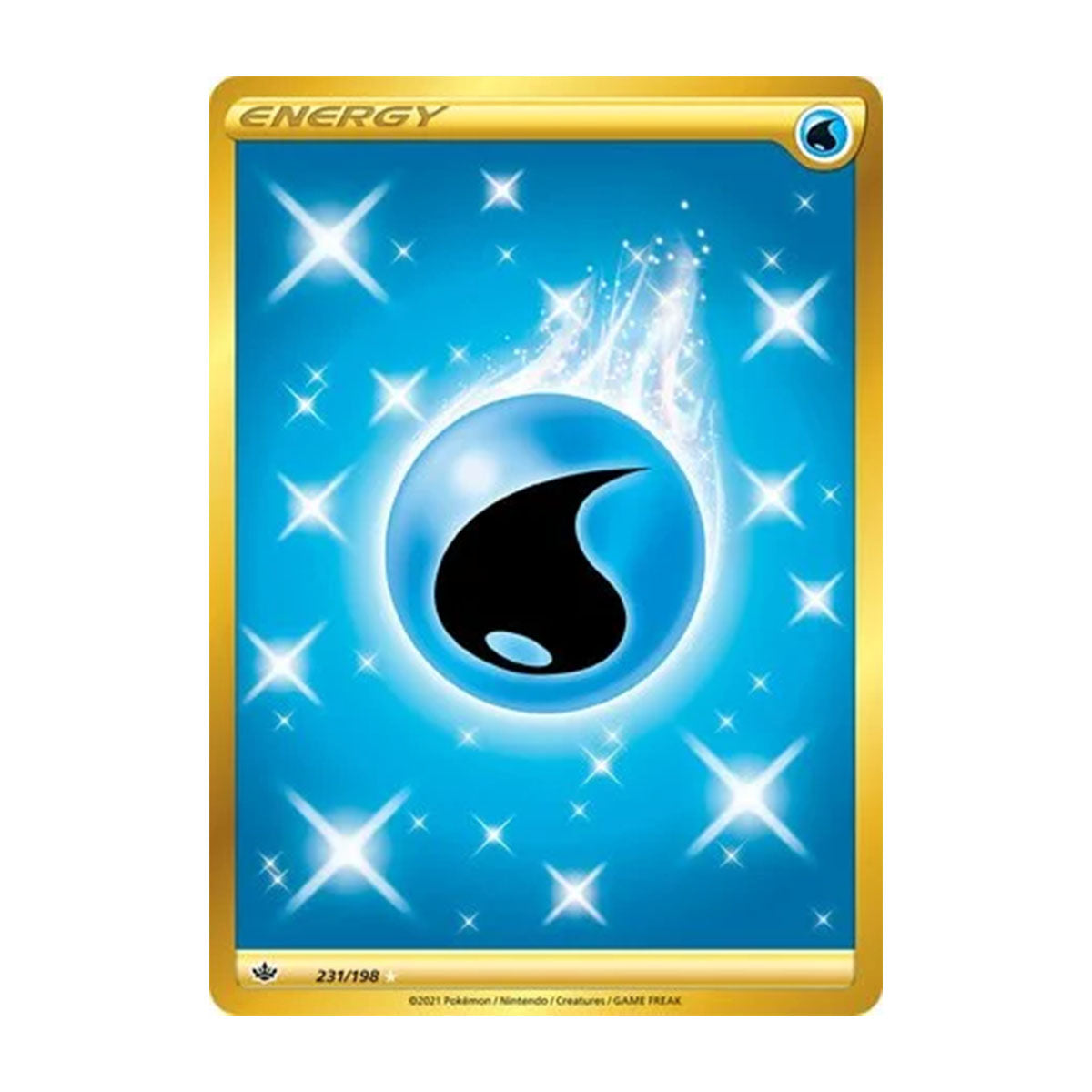 Water Energy 231/198 - Sword & Shield - Chilling Reign - Rare Secret