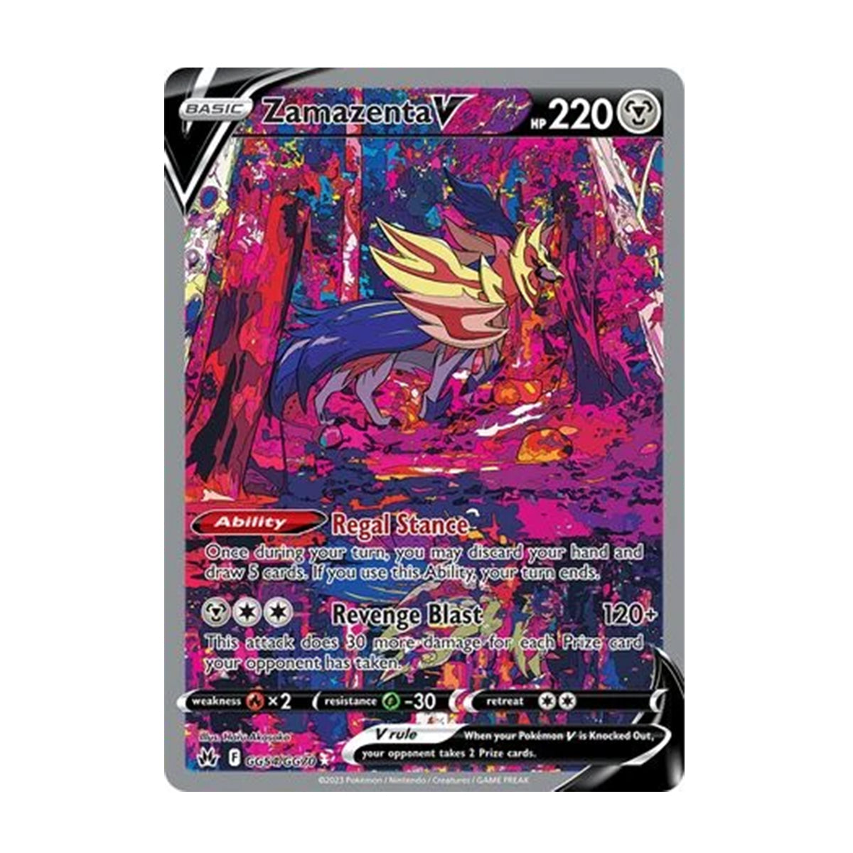 Zamazenta V GG54/GG70 - Sword & Shield - Crown Zenith - Holo Rare V