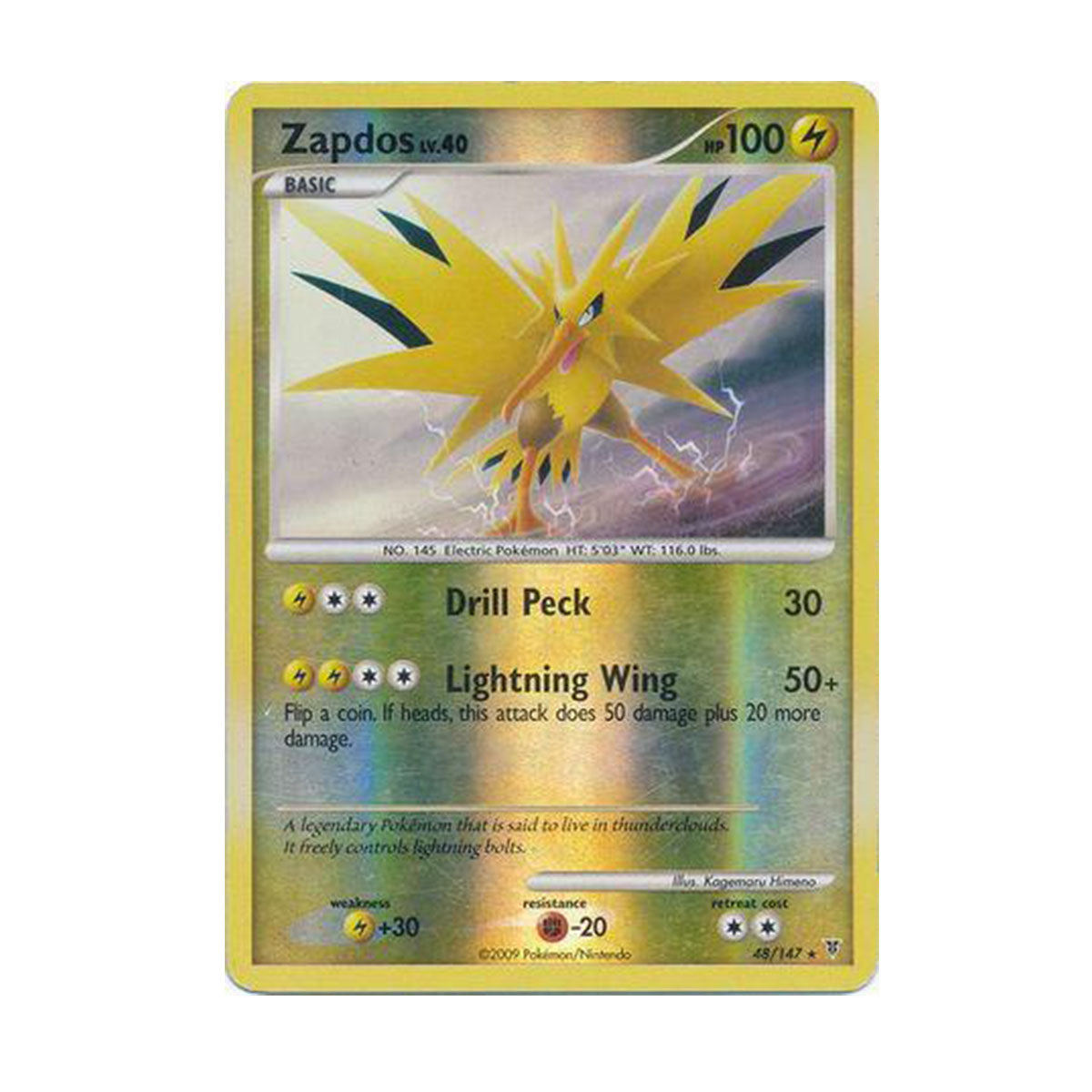 Zapdos 48/147 - Platinum - Supreme Victors - Reverse Holo