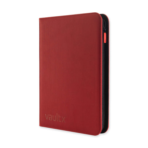 Vault X - 9-Pocket Exo-Tec® - Zip Binder - Red