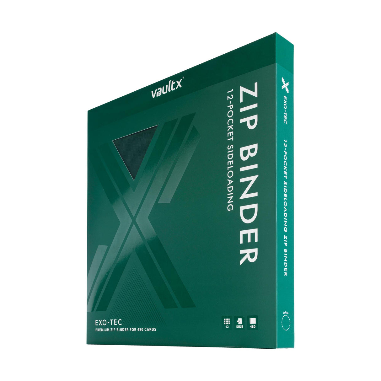 Vault X - 12-Pocket Exo-Tec® - Zip Binder - Green