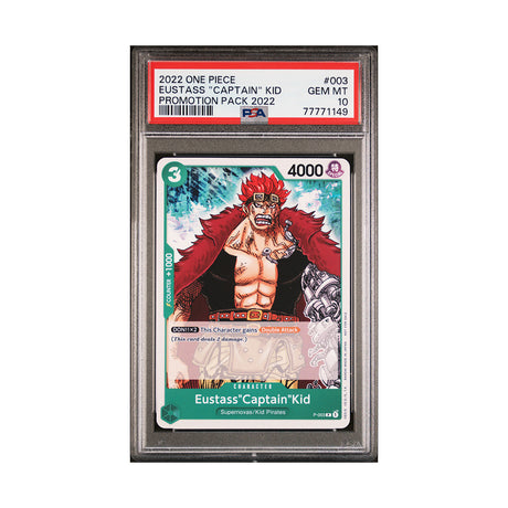 One Piece - Promotion Pack 2022 - Eustass "Captain" Kid - P-003 (PSA 10 Graded Slab) - JET Cards