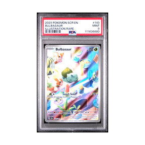 Pokemon - Scarlet & Violet - Stellar Crown - Bulbasaur - 143/142 (PSA 9 Graded Slab) - JET Cards