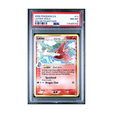 Pokemon - EX - Holon Phantoms - Latias - 11/110 (PSA 8 Graded Slab) - JET Cards