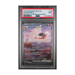 Pokemon - Scarlet & Violet - 151 - Charizard ex - 199/165 (PSA 9 Graded Slab) - JET Cards